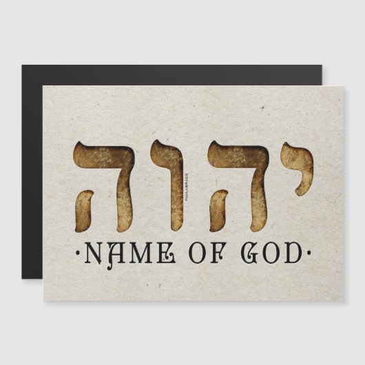 יהוה /YHWH/Yahweh Magnetkarte (Vorne/Hinten)