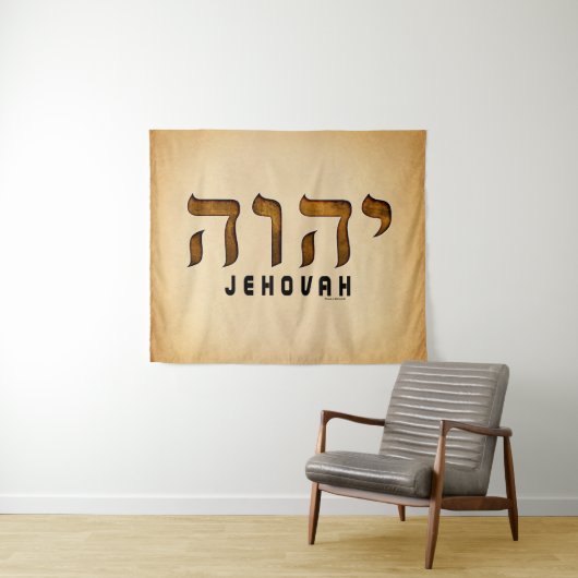י ה ו ה Jehovah Wandteppich (Beispiel (Horizontal))