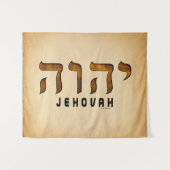 י ה ו ה Jehovah Wandteppich (Vorderseite (Horizontal))