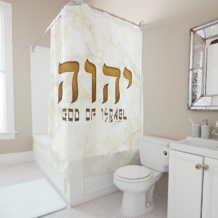 י ה ו ה Yehweh Jehovah Gott Tetragrammaton Duschvorhang