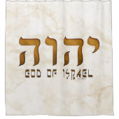 י ה ו ה Yehweh Jehovah Gott Tetragrammaton Duschvorhang (Vorderseite)