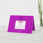 פּ וּ רִ ם Blumenkarte von Purim Vashti Dankeskarte (Rückseite)