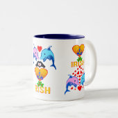 ت I Liebe Irish-Frisky Dolphin Couple Fab Classic Zweifarbige Tasse (VorderseiteRechts)