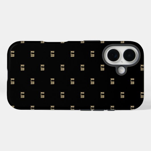 حروف اسم Elegant Monogram Case-Mate iPhone Hülle (Rückseite (Horizontal))