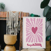 ح ب Liebe in Arabisch Moderne Retro Houb Arab Art Poster