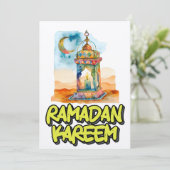ر ض ا ر م ن dem Geist Ramadans nachgeben Einladung (Stehend Vorderseite)