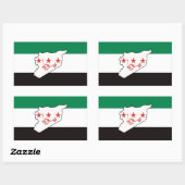 س Syrien ر ي و ح ة ر ة Rechteckiger Aufkleber (Blatt)