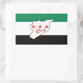 س Syrien ر ي و ح ة ر ة Rechteckiger Aufkleber (Tasche)