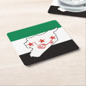 س Syrien ر ي و ح ة ر ة Rechteckiger Pappuntersetzer (angewinkelt)