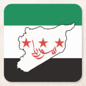 س Syrien ر ي و ح ة ر ة Rechteckiger Pappuntersetzer (Vorderseite)