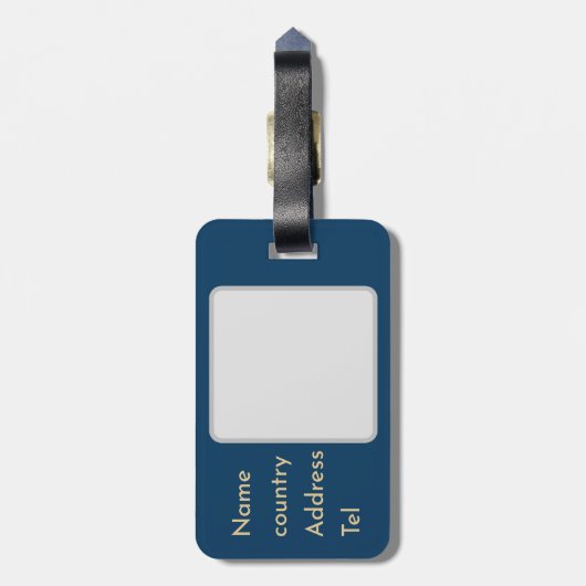 صورة و حروف اسمك الاولى Monogram Gepäckanhänger (Rückseite vertikal)