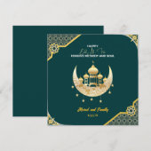 ع ي د م ا ر ب ك feiern Sie fröhliches Eid mit Atem Feiertagskarte (Vorne/Hinten)