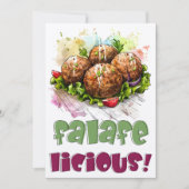 ف ل ا ل Falafel Hummus Arabische Vegane gesunde Le Einladung (Vorderseite)