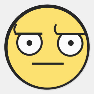 ಠ_ಠ Blick auf Missbilligung Runder Aufkleber