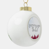გ ი ლ ო ვ ც   ა Frohe Weihnachten im georgischen W Keramik Kugel-Ornament (Links)
