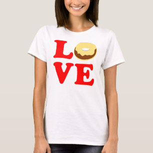 ღ ♥ تLiebe Donut Frauenchic Crew Nacken T - Shirtت T-Shirt