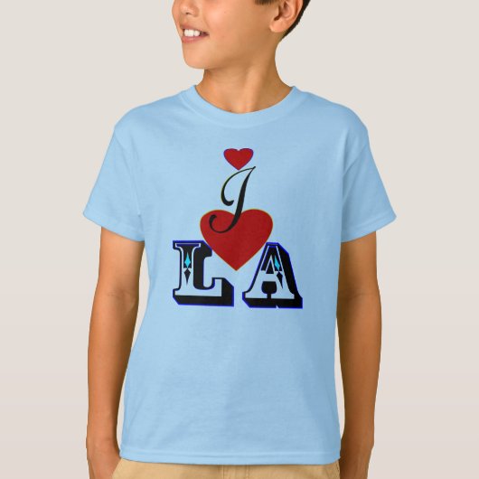 ღ ♥ I Liebe LA Kids'Hanes Stilvolles Sweatshirt ♥  T-Shirt (Vorderseite)