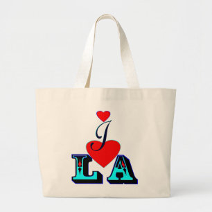 ღ ♥ I Liebe LA-Los Angeles Chic Jumbo Tote Bag ♥ ღ Stoffbeutel