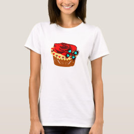 °ღ Red-Rose Choco-Angepasster Baby-Doll-ღ° T-Shirt