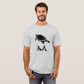 ኤሊ - Schildkröte im Amharic, grau T-Shirt (Vorne ganz)