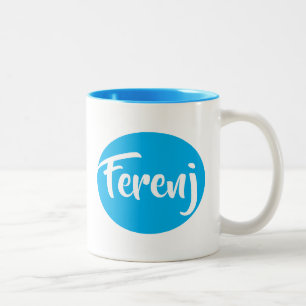 ፈ ረ ጅ Ferenj in englischer und amharischer Tasse