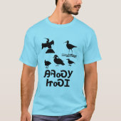 Ꭿ Ꮈ Ꮝ Ꮵ Ꮝ - Vogel in Tscherokee blau T-Shirt (Vorderseite)