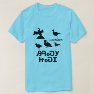 Ꭿ Ꮈ Ꮝ Ꮵ Ꮝ - Vogel in Tscherokee blau T-Shirt