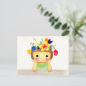 あたまお花畑 FEIERTAGSPOSTKARTE (Stehend Vorderseite)