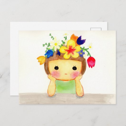 あたまお花畑 FEIERTAGSPOSTKARTE (Vorne/Hinten)