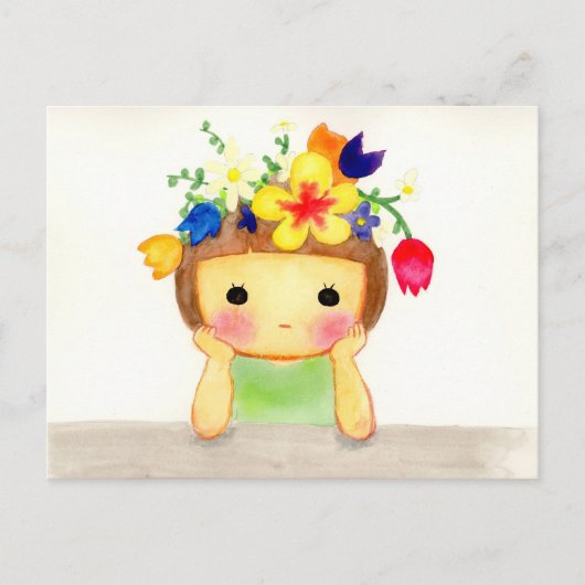 あたまお花畑 FEIERTAGSPOSTKARTE (Vorderseite)