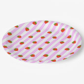 いちご（ピンク） ペーパープレート PAPPTELLER (Schrägansicht)