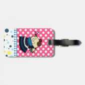 えっちゃんの ラゲッジタグ (裏もご本人 or カードケース) 青 gepäckanhänger (Rückseite horizontal)