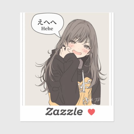 えへへステッカー|寿司娘シール AUFKLEBER (Blatt)