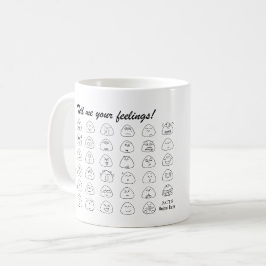 おにぎり顔マグカップ KAFFEETASSE (Vorderseite Links)