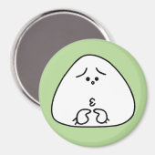 おにぎり顔(グリーン34) MAGNET (Vorderseite/Rückseite)