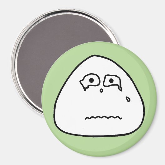 おにぎり顔(グリーン5) MAGNET (Vorderseite/Rückseite)