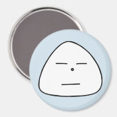 おにぎり顔（ブルー8） MAGNET (Vorderseite/Rückseite)