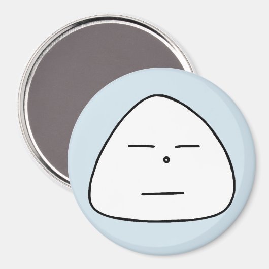 おにぎり顔(ブルー8) MAGNET (Vorderseite/Rückseite)