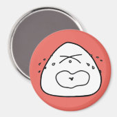 おにぎり顔(レッド10) MAGNET (Vorderseite/Rückseite)