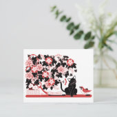 おはようあさがお（Good morning,morning glory.） Postkarte (Stehend Vorderseite)