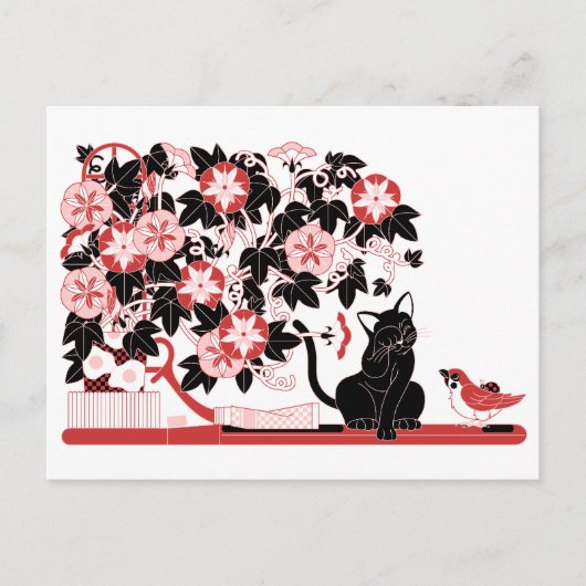 おはようあさがお（Good morning,morning glory.） Postkarte (Vorderseite)