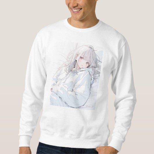 お昼寝JKスウェット|寿司娘 GenerativeAI Sweatshirt (Vorderseite)