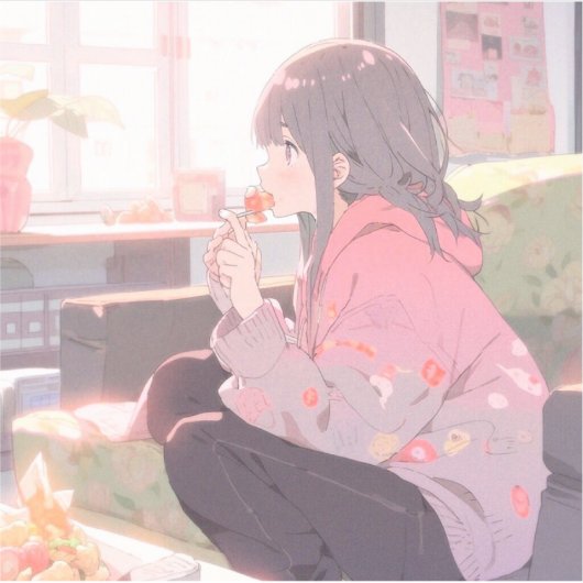 お菓子JKシール|寿司娘 GenerativeAI Aufkleber (Vorderseite)