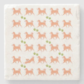 かわいいしばいぬがいっぱい STEINUNTERSETZER (Vorderseite)