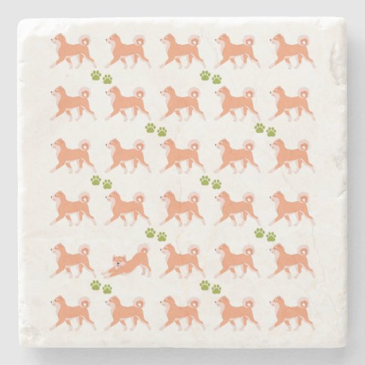 かわいいしばいぬがいっぱい STEINUNTERSETZER (Vorderseite)