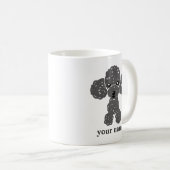 かわいいトイプードル(黒)名入れ KAFFEETASSE (VorderseiteRechts)