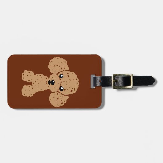 かわいいトイプードル GEPÄCKANHÄNGER (Vorderseite horizontal)