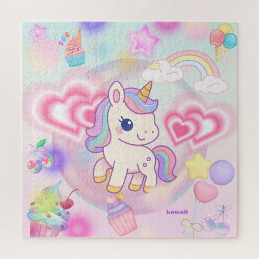 かわいいピンクのゆるふわユニコーン♡ PUZZLE (Vertikal)