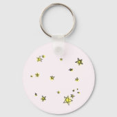 かわいい手書き犬「けせらせら犬」と星がいっぱい♡ SCHLÜSSELANHÄNGER (Rückseite)