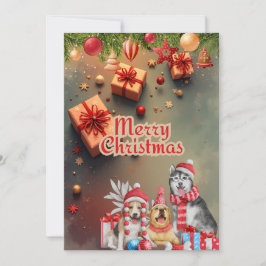 かわいい犬のクリスマスカード♡ FEIERTAGSKARTE